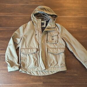 Banana Republic Men's Gray Hooded Field Jacket